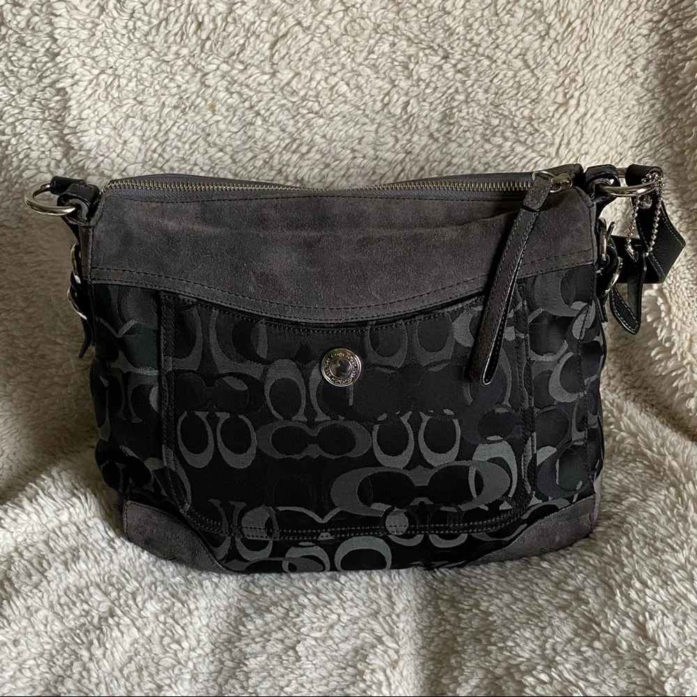 Coach Optic Signature “C” Black and Gray Shoulder Bag - Picture 10 of 10